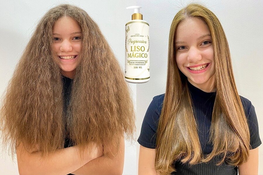 Cabelo Antes e Depois Liso Mágico